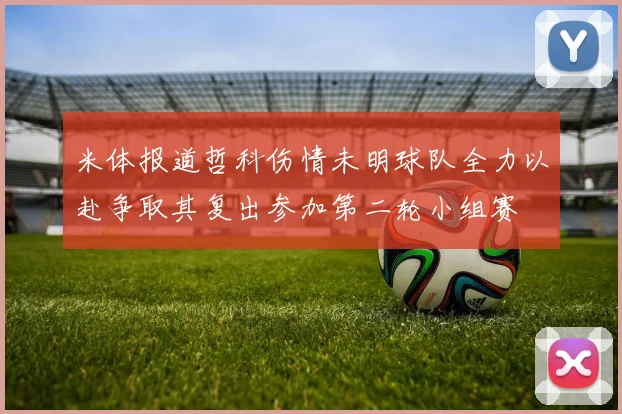 米体报道哲科伤情未明球队全力以赴争取其复出参加第二轮小组赛